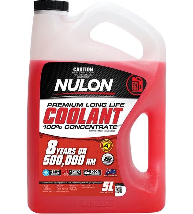 Nulon Red Premium Long Life Coolant 100% Concentrate 5L