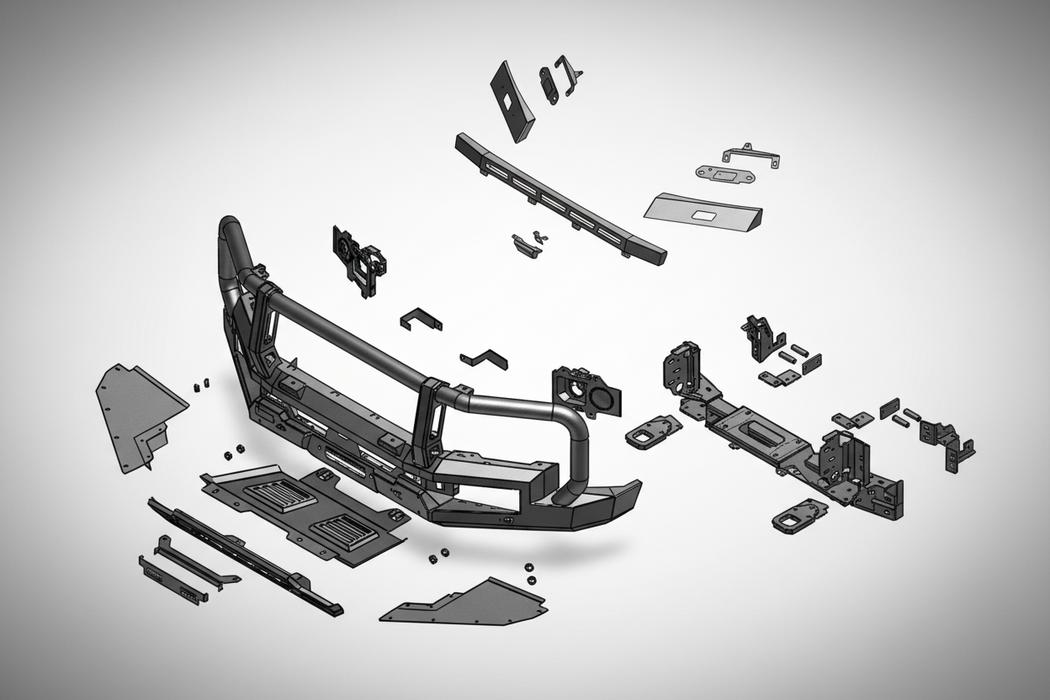 Piak ADR Genesis Loop Bull Bar for Toyota Prado 250 (8/2024 on) Winch Compatible, with Recovery Points & Bash Plate