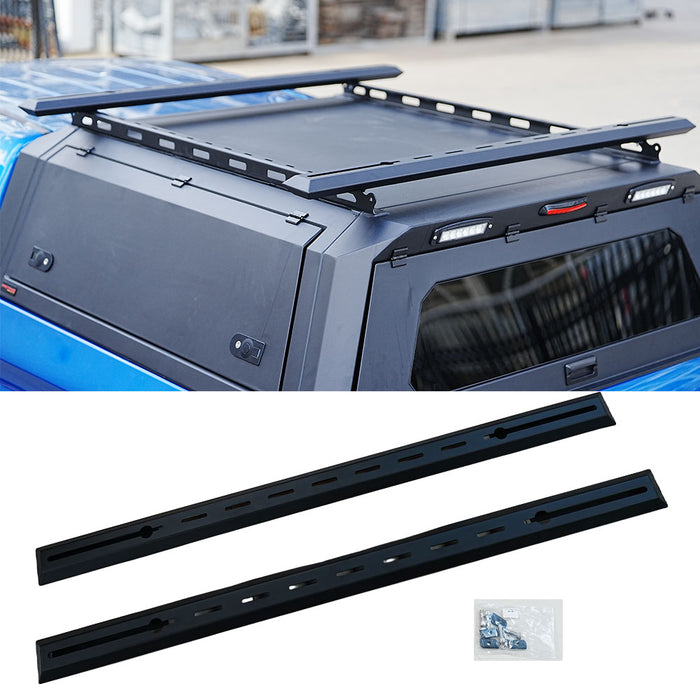 Black Powder Coated Heavy Duty Steel Roof Racks Crossbars For Canopy with Rails