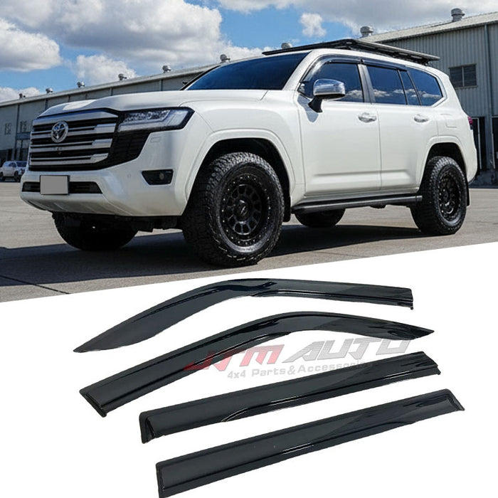 Bonnet Protector Guard + Weather Shields Visors to suit Toyota LC300 Landcruiser