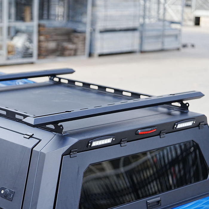 Black Powder Coated Heavy Duty Steel Roof Racks Crossbars For Canopy with Rails