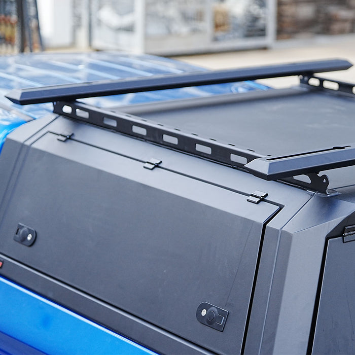 Black Powder Coated Heavy Duty Steel Roof Racks Crossbars For Canopy with Rails