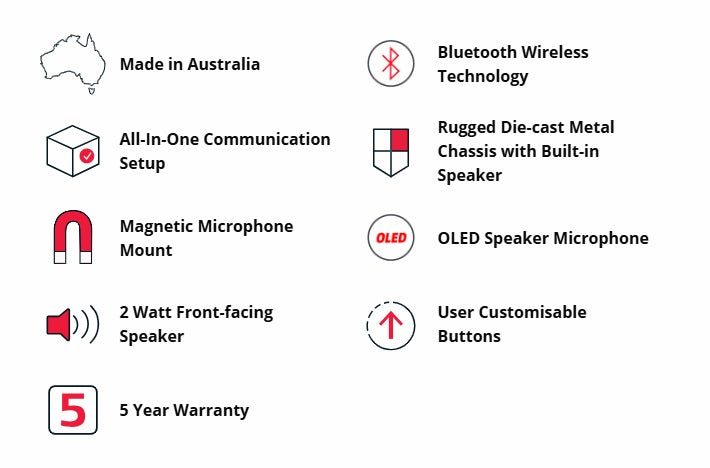 GME XRS-370C4P 4WD Pack UHF CB Two Way Vehicle Radio Bluetooth Wireless