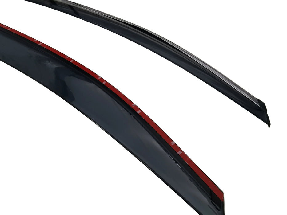 Chrome Weather Shield Weathershield Window Visors for VW Volkswagen Caddy 2005-2020