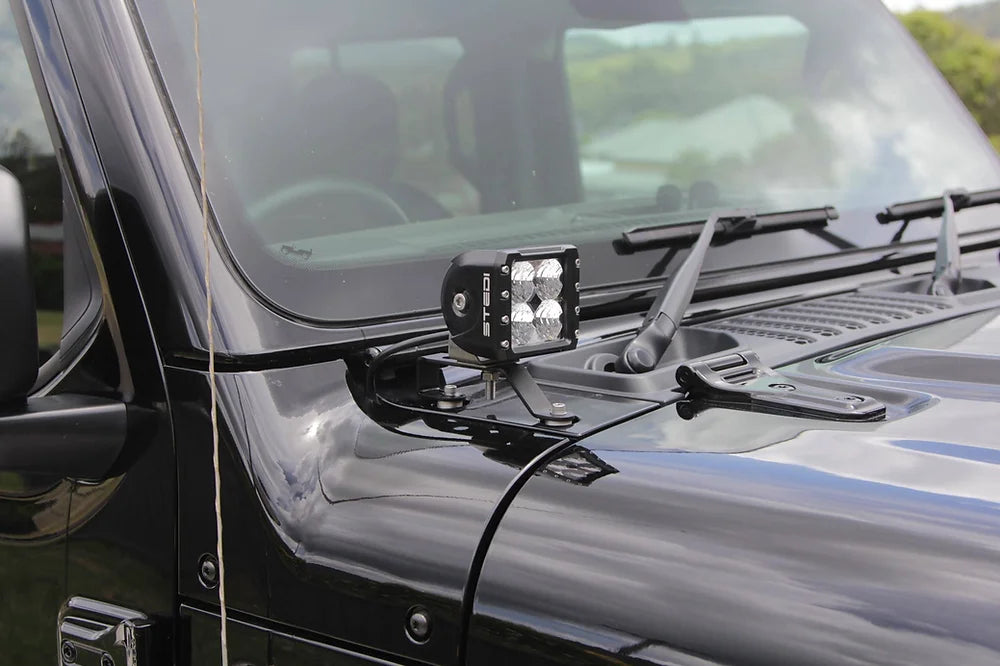 Bonnet LED Brackets LB-074 (Pair) to suit Jeep Gladiator