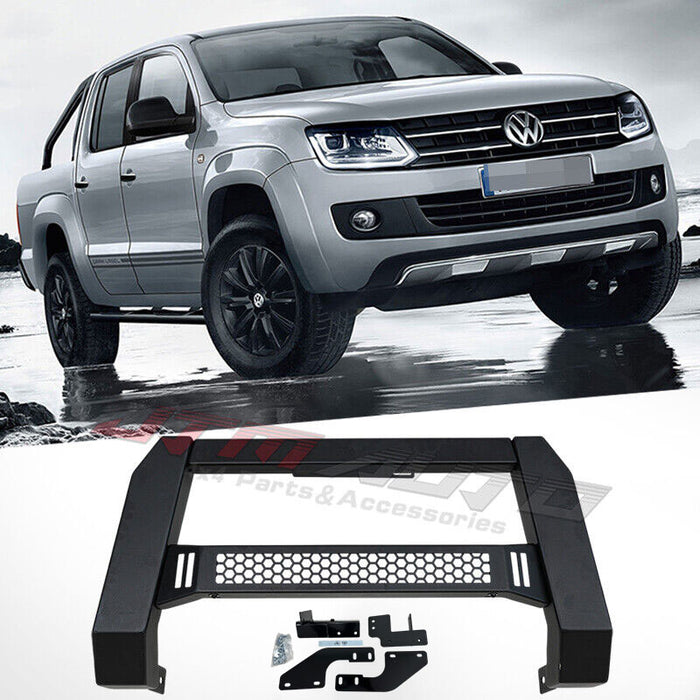 Black Steel Nudge Bar Grille Guard to suit VW Volkswagen Amarok 2010-2022