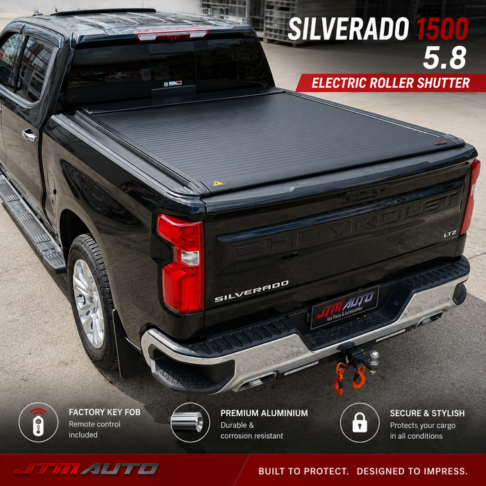 Armorshade Electric Retractable Roller Shutter LED for Chevrolet Silverado 5.8 Tub 2014-2026