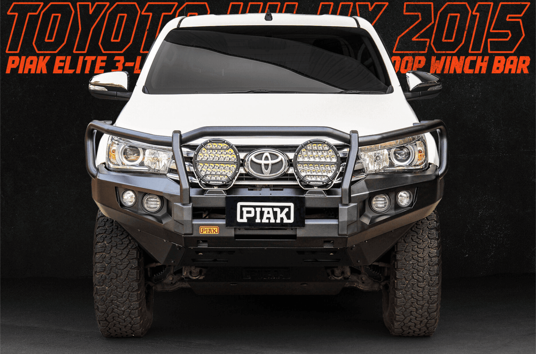 Piak ADR Elite 3 Loop Bull Bar to suit Toyota Hilux 2015-2018