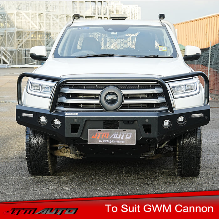 Heavy Duty Steel Bull Bar Winch Compatible for GWM Cannon 2020-2024