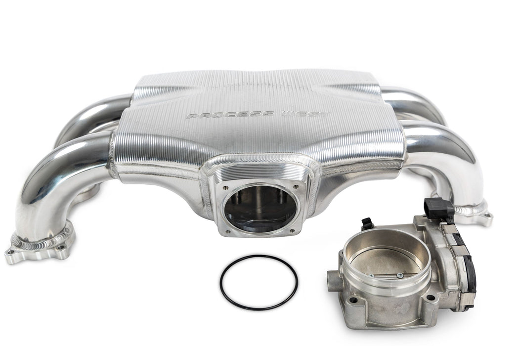 Intake manifold Reverse orientation to suit Bosch drive by wire 74mm throttle body