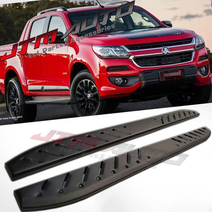 Heavy Duty Shark Bar Black Off road Side Steps to suit Holden Colorado 2012-2020