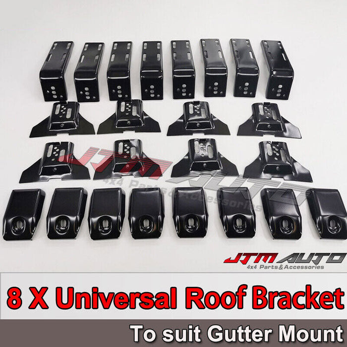 8 X Roof Rack Brackets Universal 15 CM for rain gutter mounts 4x4 4WD