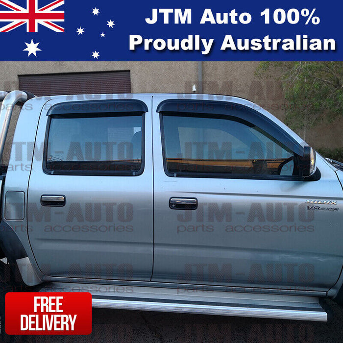 Premium Weathershields Window Visors Shields to suit Toyota Hilux 1997-2005