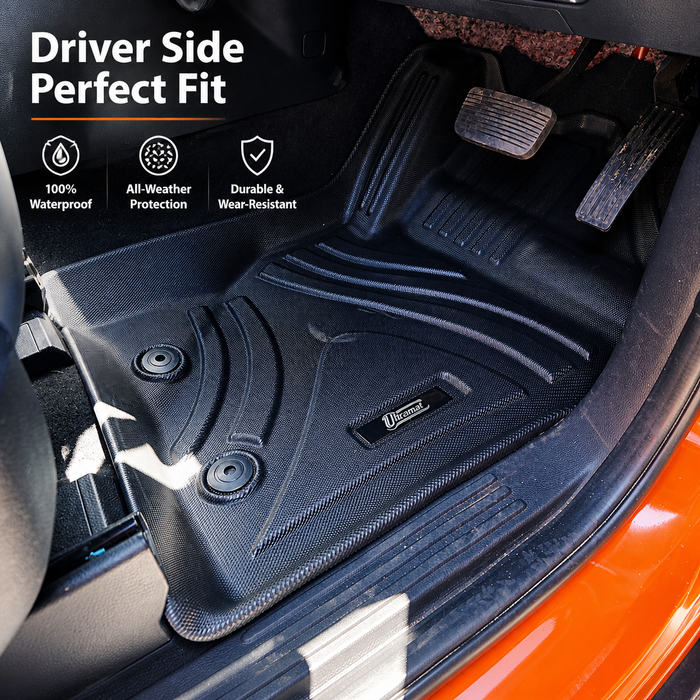 UltraMat 3D TPV Heavy Duty All Weather Floor Mats to suit Ford Ranger 2022+