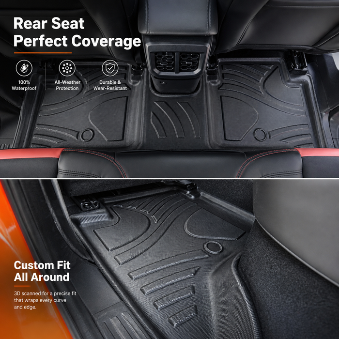 UltraMat 3D TPV Heavy Duty All Weather Floor Mats to suit Ford Ranger 2022+