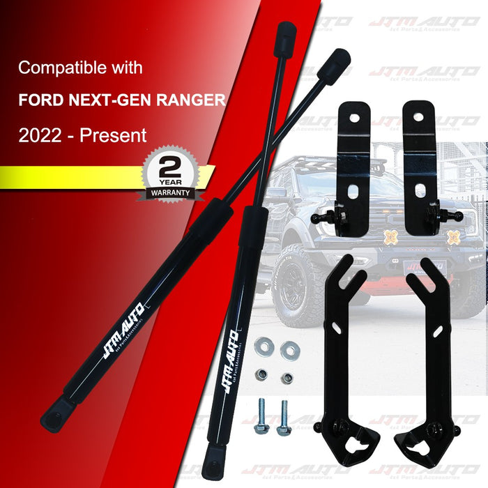 JTM Bonnet Strut Kit to suit Ford Ranger Next-Gen 2022 Onwards Including 2026