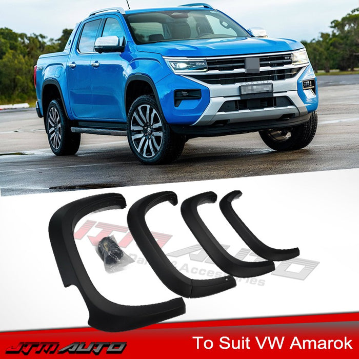 Smooth Matt Black Fender Flares Wheel Arch to suit VW Volkswagen Amarok 2023+