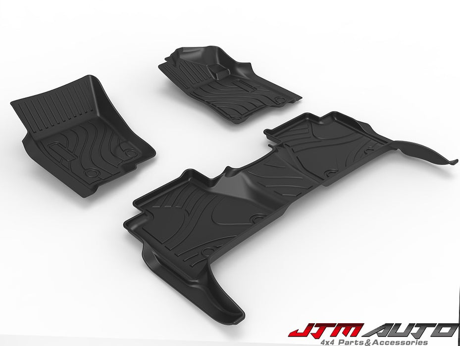 UltraMat 3D TPV Heavy Duty All Weather Floor Mats tosuit Nissan Navara Np300 14+