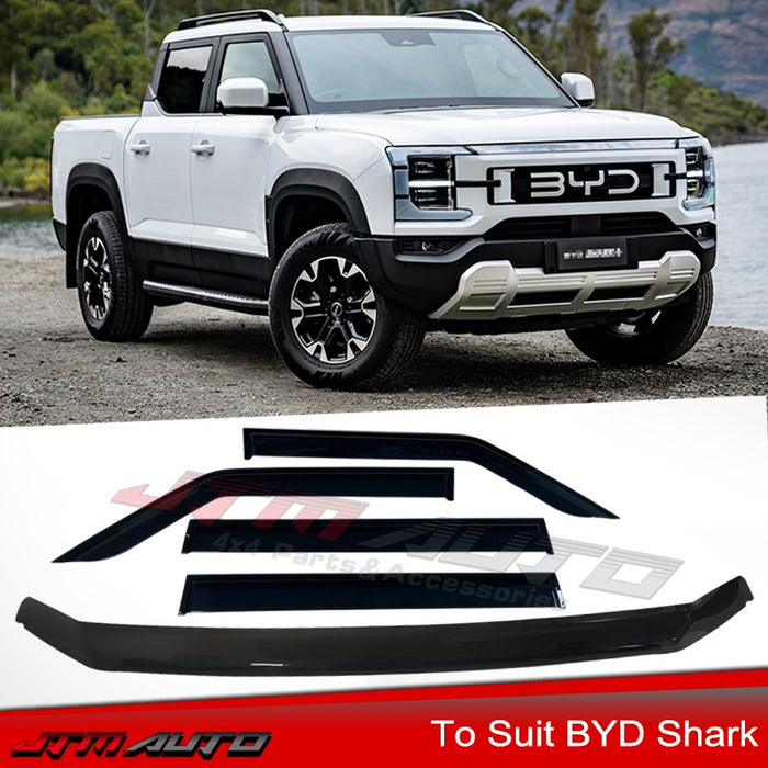 Bonnet Protector + Weather Shield Window Visor to suit BYD Shark 6