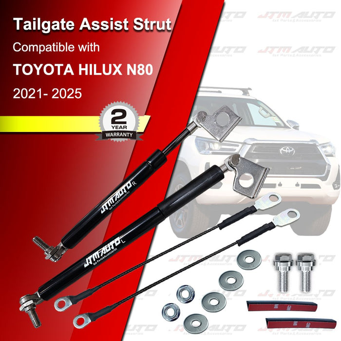 JTM Tailgate Assist Strut Kit to suit Toyota Hilux N80 2021-2025 Soft Up & Down
