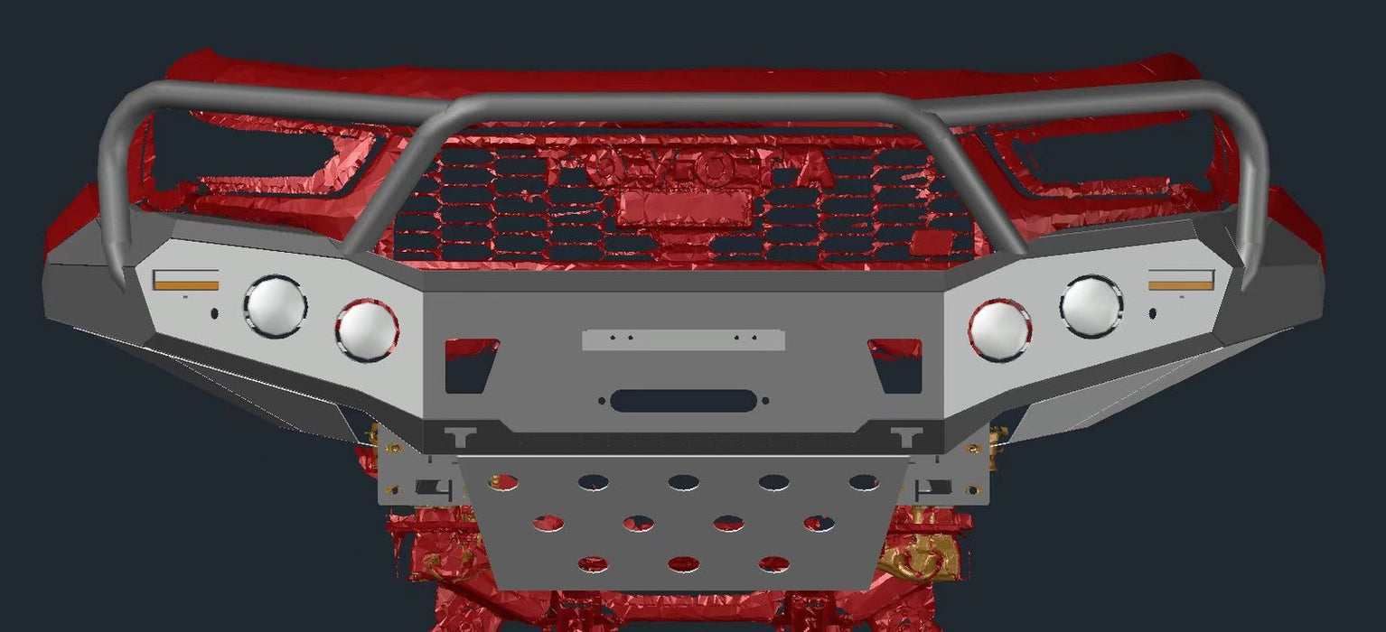 Loop Rugged Bull Bar Bumper Replacement Protection to suit Toyota Hilux GR Sport