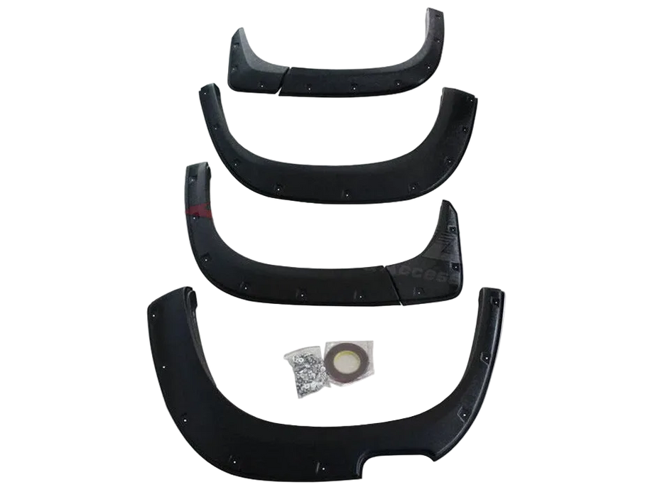 Smooth Matt Black Fender Flares Wheel Arch to suit Mitsubishi Triton MR 2018+