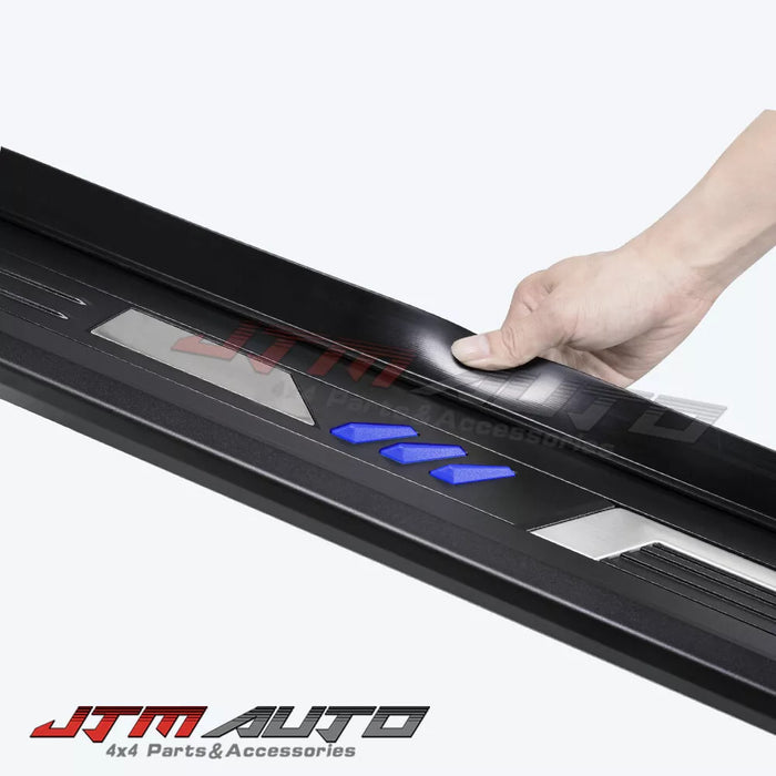 Black Aluminium Running Board Side Steps to suit Jeep Cherokee KL 2014-2021