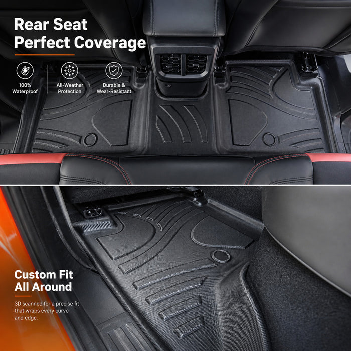 UltraMat 3D TPV Heavy Duty All Weather Floor Mats to suit VW Amarok 2023+