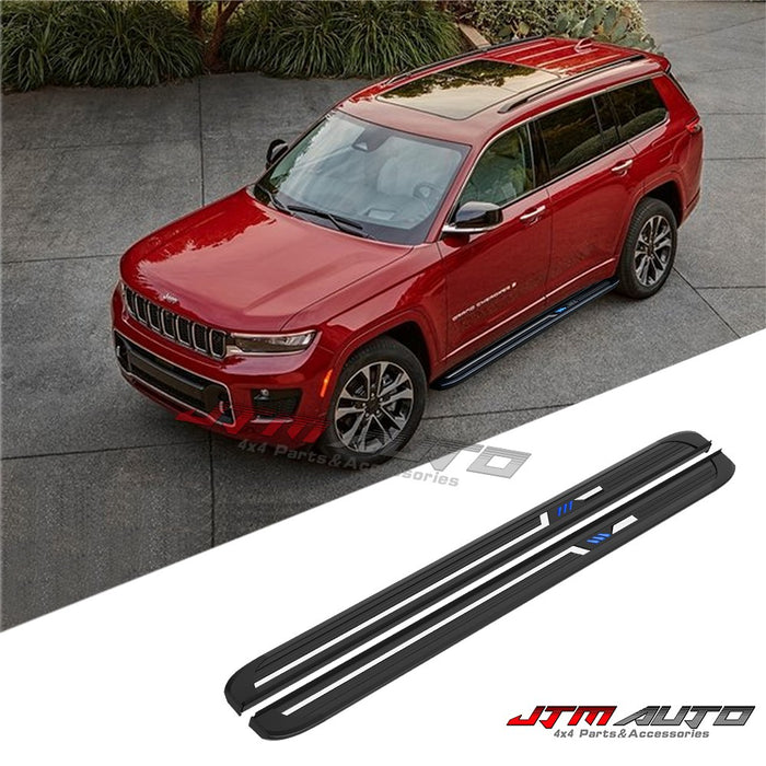 Black Aluminium Running Board Side Steps to suit Jeep Grand Cherokee 5 SEATS 23+