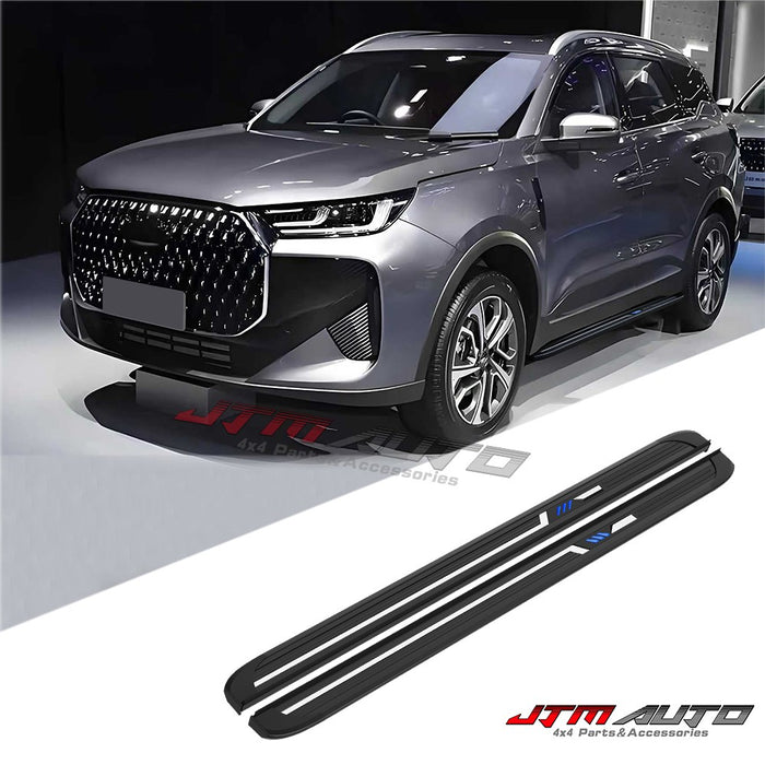 Black Aluminum Running Board Side Step to suit Chery Tiggo 7 Pro 2023+
