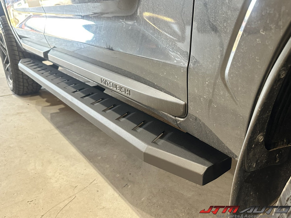 Heavy Duty Steel Black Off road Side Steps to suit Nissan Navara D27 2026+