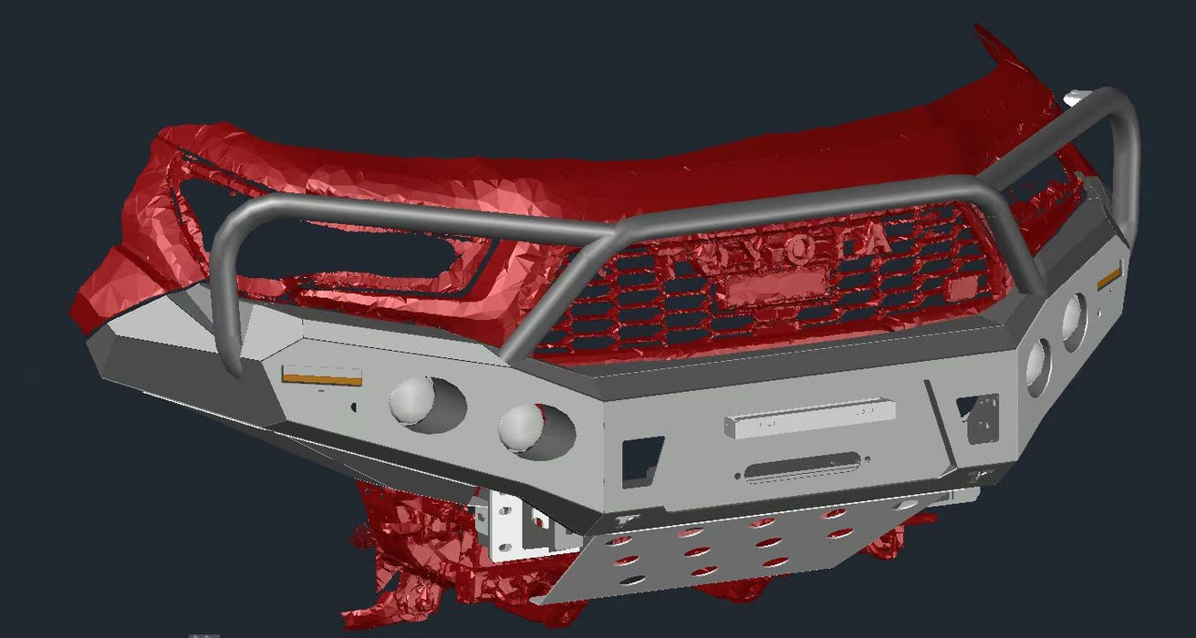 Loop Rugged Bull Bar Bumper Replacement Protection to suit Toyota Hilux GR Sport