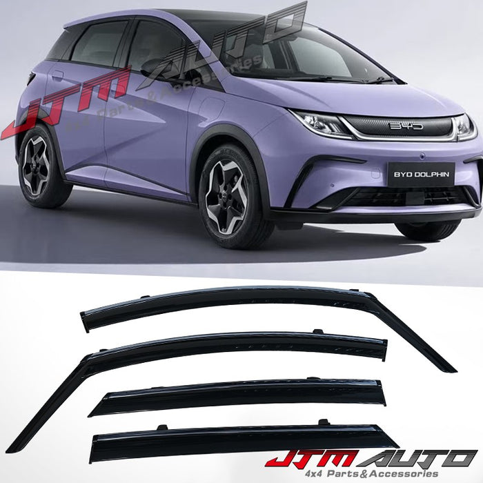 Chrome Trim Weather Shield Weathershield Window Visor to suit BYD Dolphin 2023+