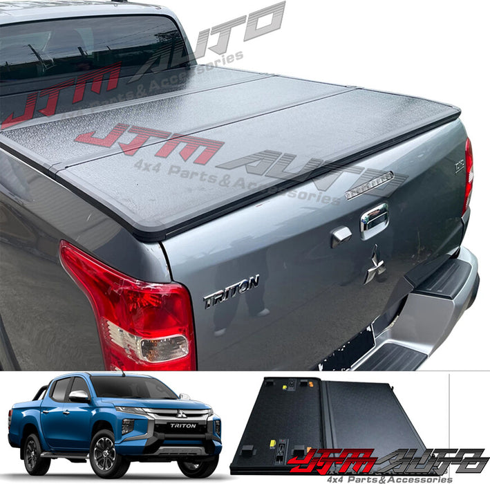 Aluminum Tri-Fold Folding Hard Tonneau Cover to suit Mitsubishi Triton MQ MR