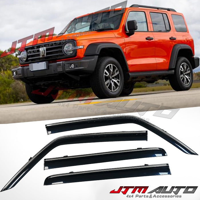 Chrome Trim Weather Shield Weathershield Window Visor to suit GWM Tank 300