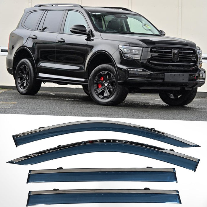 Chrome Trim Weather Shield Weathershield Window Visor to suit GWM Tank 500