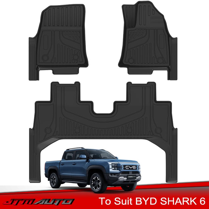 UltraMat 3D TPV Heavy Duty All Weather Floor Mats to suit BYD Shark 6