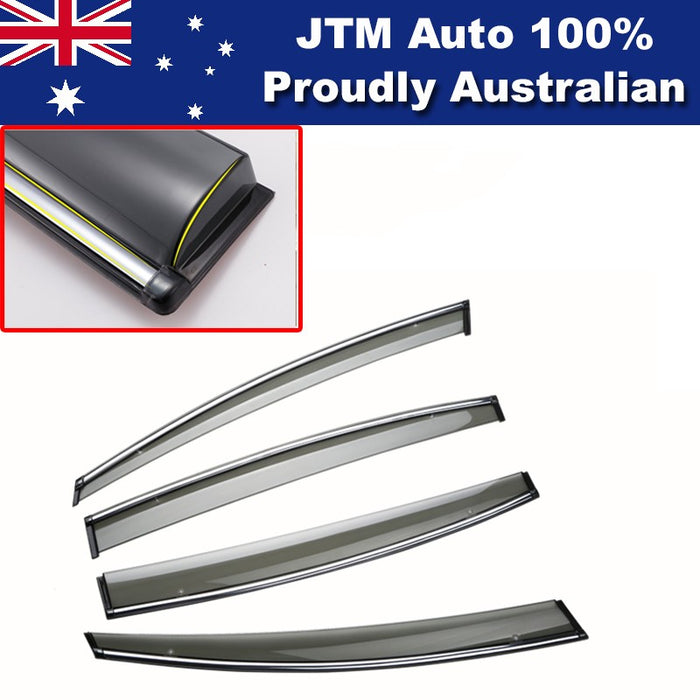 Chrome Weather Shield Window Visors for VW VOLKSWAGEN Tiguan 2008-2014