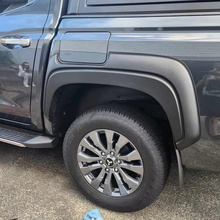 Smooth Matt Black Fender Flares Wheel Arch to suit Mitsubishi Triton MV 2024+