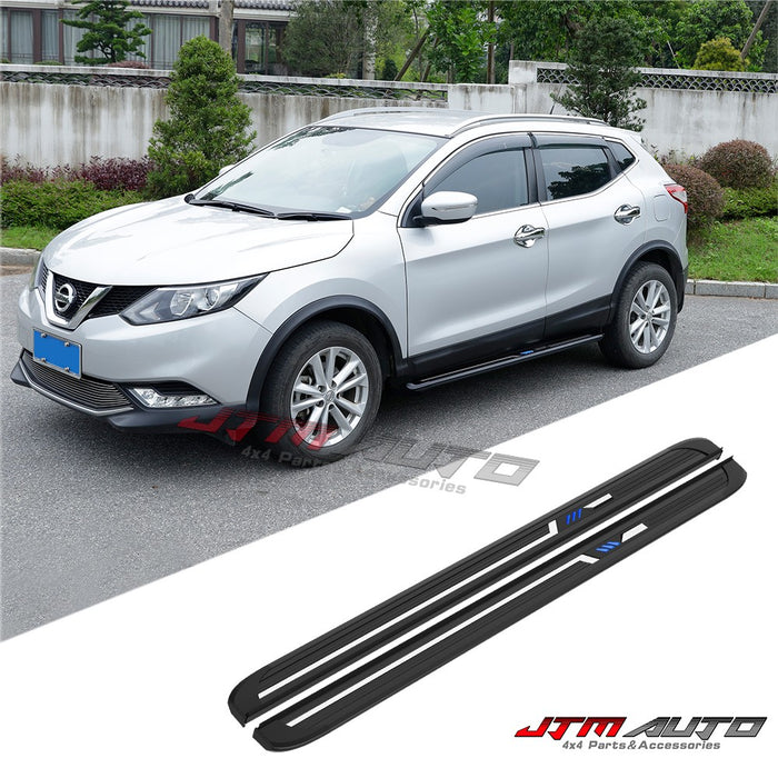 Black Aluminium Running Board Side Steps to suit Nissan Qashqai J11 2014-2022