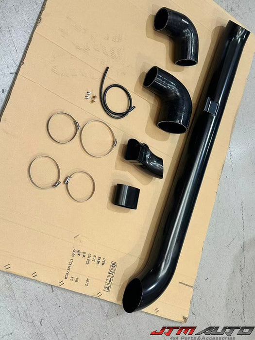 4" Black Powder Coated Stainless Steel Snorkel tosuit Mitsubishi Triton MR 2019-2023