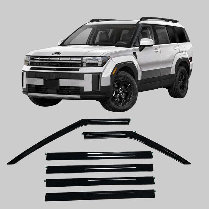 6Psc Luxury Weathershields Weather Shields to suit Hyundai Santa Fe MY25 2025+