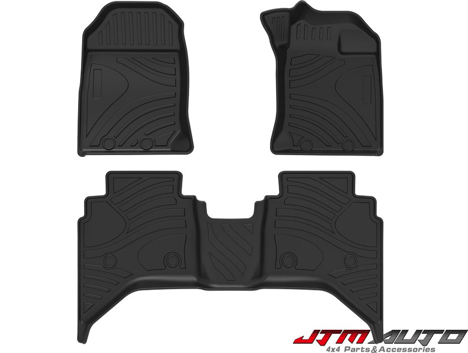 UltraMat 3D TPV Heavy Duty All Weather Floor Mats to suit Mazda BT50 BT-50 2020+