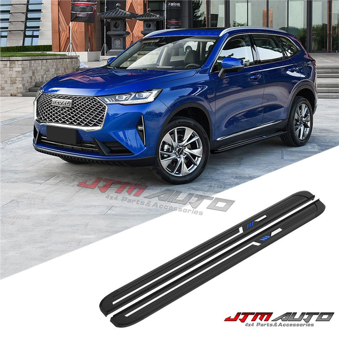 Black Aluminium Running Board Side Steps to suit GWM Haval H6 H6GT 2022+
