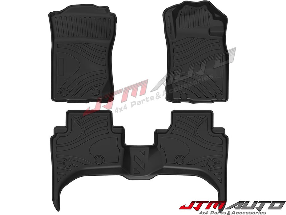 UltraMat 3D TPV Heavy Duty All Weather Floor Mats tosuit Mitsubishi Triton MQ MR