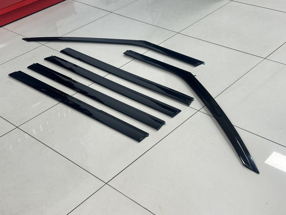 6Psc Luxury Weathershields Weather Shields to suit Hyundai Santa Fe MY25 2025+