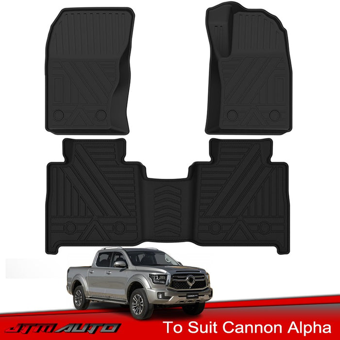 UltraMat 3D TPV Heavy Duty All Weather Floor Mats to suit GWM Cannon Alpha 2023+