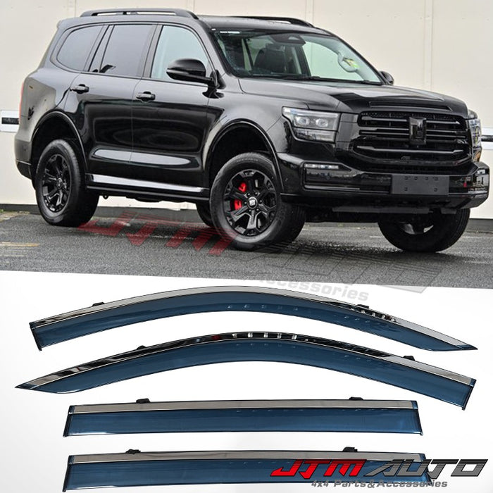 Chrome Trim Weather Shield Weathershield Window Visor to suit GWM Tank 500