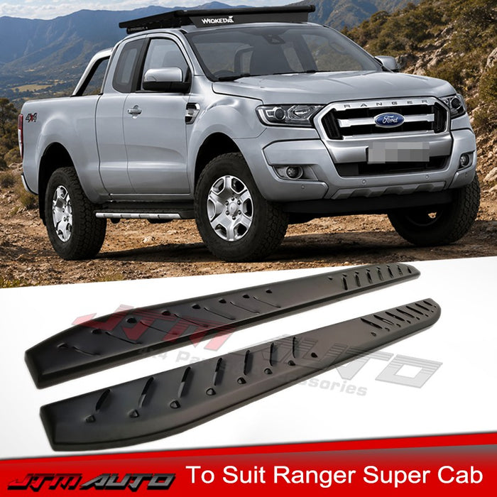 Heavy Duty Shark Bar Side Steps to suit Ford PX Ranger Super Cab 2012-2022