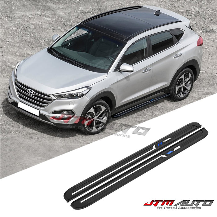 Black Aluminium Running Board Side Steps to suit Hyundai Tucson 2015-2021